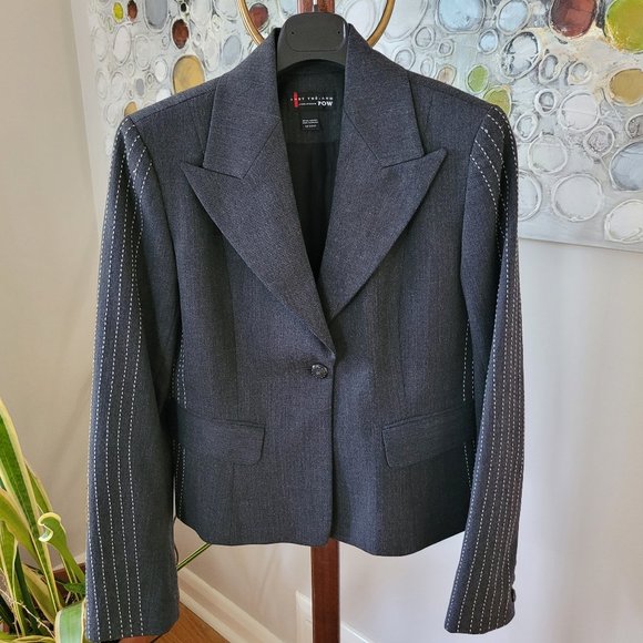 Andy The-Anh Grey Wool Blazer - Picture 2 of 12